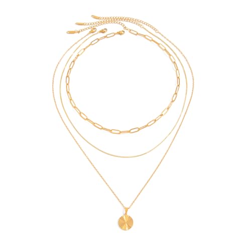 KunJoe layered gold necklace image