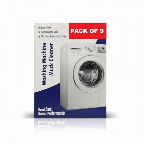 Image of Washing Machine Drum Cleaning Powder Compatible with Samsung Washing Machine Front Load and Top Load, Washing Machine Cleaning Powder, Drum Cleaner Descaling powder | PACK OF 9