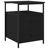 【Élégance facile】 Cette table de chevet moderne s'adapte parfaitement à toutes les chambres avec son style minimaliste. Fait en bois d'ingénierie et avec un cadre en fer élégant, elle est durable et a vraiment de l'allure. Utilisez-la pour des lampes et des objets personnels tout en profitant de son grand espace de rangement qui aide à garder votre espace organisé. La finition noire ajoute une touche d'élégance à votre chambre.
