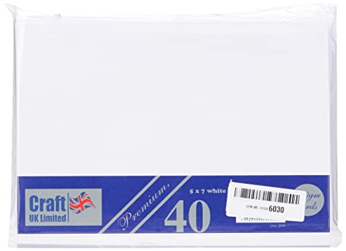 Craft UK 2045 Premium - Tarjeta de felicitación (40 x 300 g/m², 5 x 7) Cover