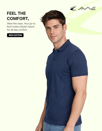 Image of AWG ALL WEATHER GEAR Cotton Rich Solid Polo Tshirt