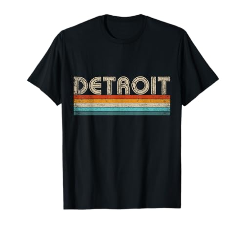 Camiseta retro Detroit 313 Motor City Vintage 70s 80s Camiseta