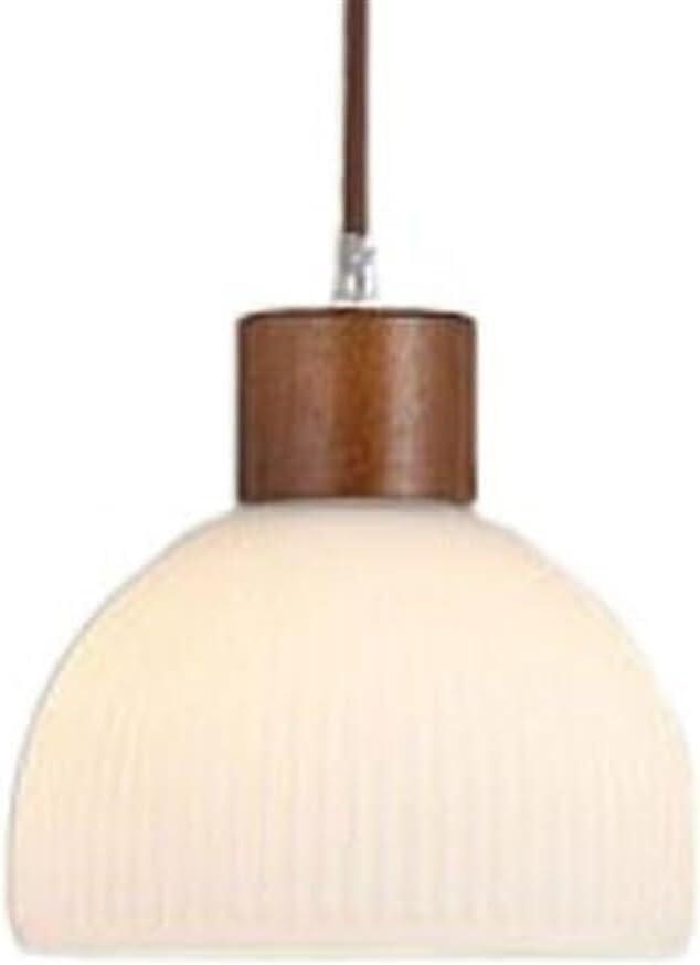 Suspension luminaire vintage en verre et plafonnier rétro japonais avec douille à vis