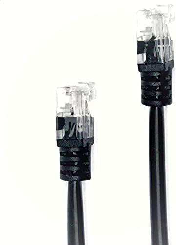 Super High Speed ADSL 2 + Cable Telephone Extension RJ11-RJ11 3m Cat5e BT Broadband up to 10 Times faster than Standard Phone Cable gold plated connector Premium Quality RGB Networks Ltd (3m Black)