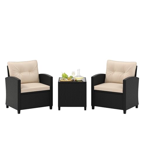 Stylish Tangkula 3-Piece Patio Furniture Set
