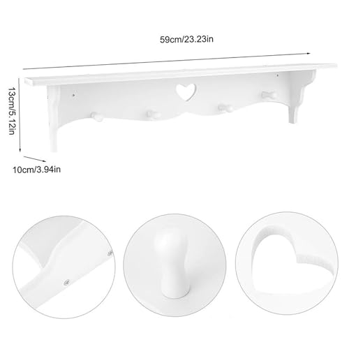 Étagère murale en cœur pour optimiser les petits espaces sans outils - 4