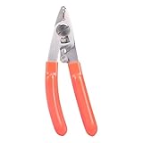 1. 4 ジョーファイバーストリッパーツールスプリング式鋸歯状カッターせん断コーティング除去用光ファイバーミラープライヤー