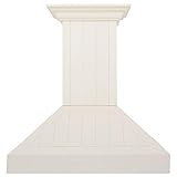ZLINE 30 in. Wooden Wall Mount Range Hood in Cottage White - Includes Motor (KPTT-30)