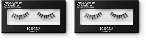 KIKO Milano False Eyelashes 01 Natural Effect | Ciglia Finte A Nastro (Confezione da 2)