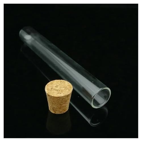 Tubes à essai en verre et bouchon liège 20x150 mm pour ranger les épices et dragées de fête