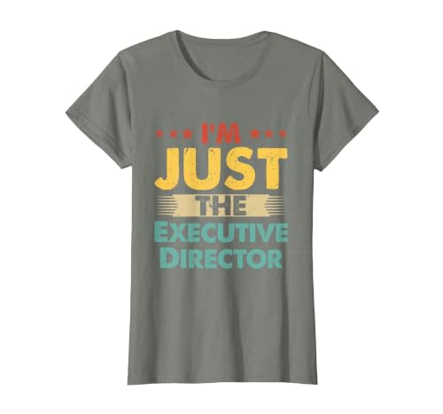 Retro Profession I'm Just The Executive Director T-Shirt, Women, Olive Heather, 3X-Large