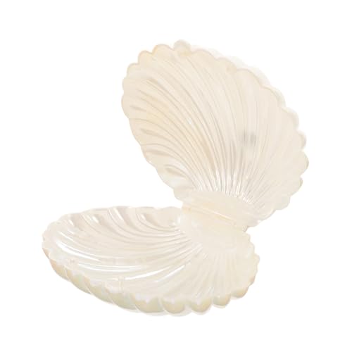 Hemobllo Plateau à Bijoux De Coquillage Nacré En Résine Blanc, Organiseur De Clés Et Boîtes à Dragées Polyvalents, Accessoire Décoratif Pour Bureau Et Entrée