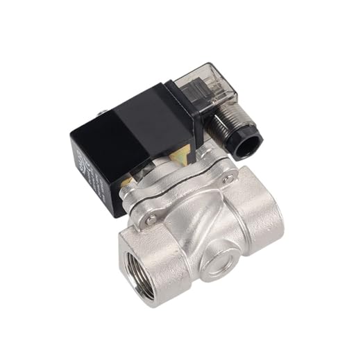 Válvula solenoide de acero inoxidable DN20 de 3/4 pulgadas resistente al agua NPT 110V con luz LED 2