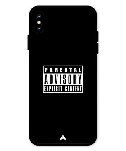 Image of Premium Explicit Case for iPhone Xs Max Soft-Touch Metal TPU Back Cover, Shockproof, Designer, Aesthetic Mobile Phone Case (Glossy Finish)