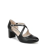 Life Stride Womens Tracy Strappy Block Heel Pump Black 9.5 W