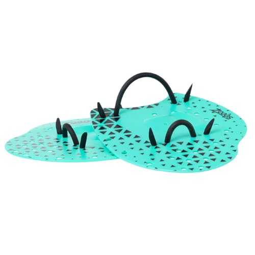 Image of ZOGGS Flat Hand Paddles for Swim Training - Swim Paddles with Adjustable Elastomer Straps for Technique and Strength Development, Medium/Large