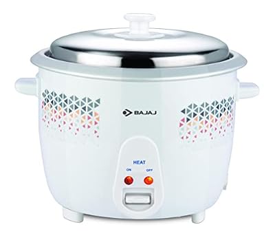 Bajaj RCX 1.8 DLX Rice Cooker, 1.8L, White