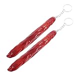 ABOOFAN 2Stücke Realistischer Faux Food Schlüsselbund Simulierte Wurst Anhänger Für Handtasche Lebensechte Requisiten Für Fotos Geldbörse Und Schlüsselring Für Kreative