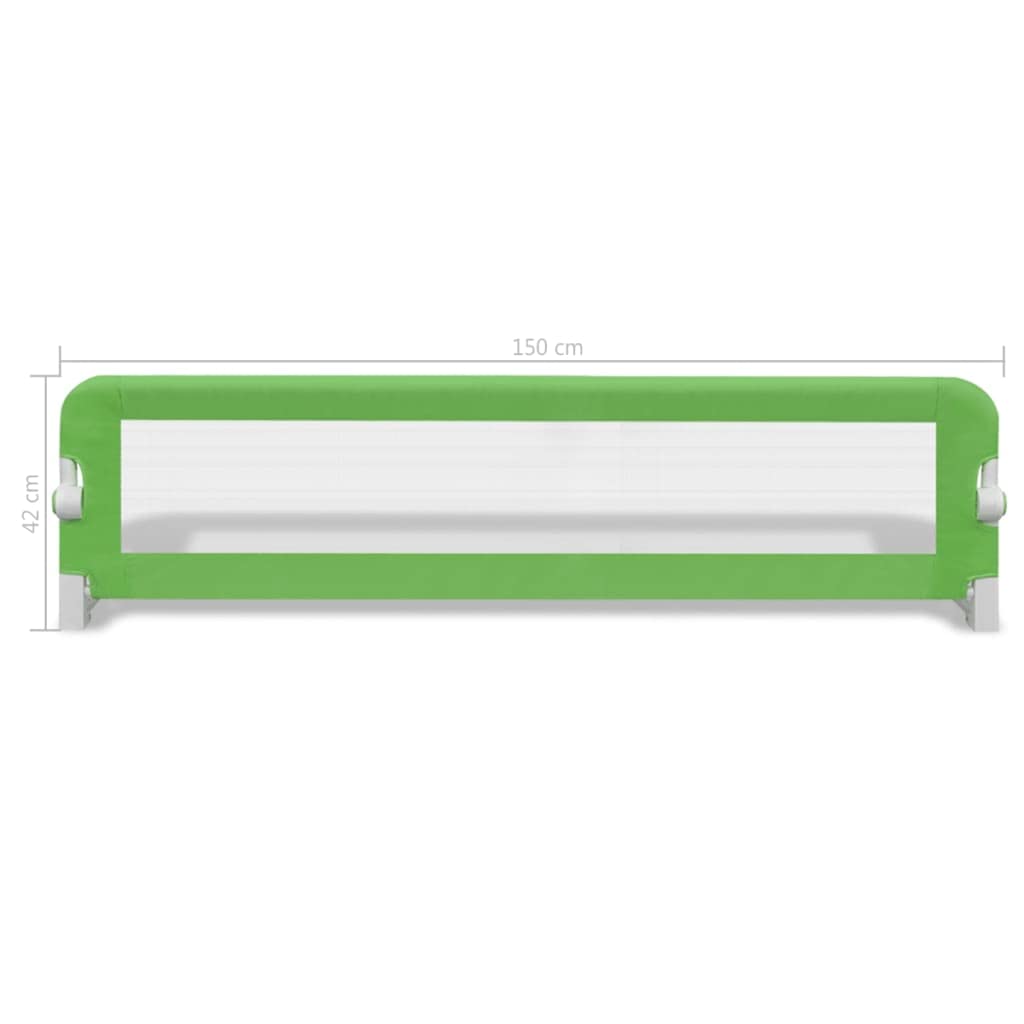 INLIFE 276084 - Barrera protectora para cama infantil (2 unidades, 150 x 42 cm, 5,5 kg), color verde