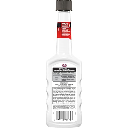 STP High Mileage Fuel Injector Cleaner and Carburetor Cleaner Treatment, Bottled Lubricant for Upper Cylinder, 5.25 Oz, 12 Count, STP by STP - Image 2