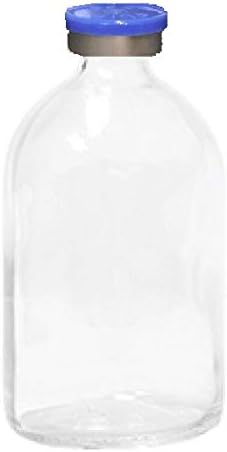 Jazz Labs 50ml Sterile Clear Vial 5pk Blue FC Durable Glass Made in USA