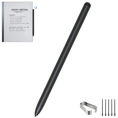 Stylus Pen for reMarkable 2/1 with Eraser 4096 Pressure Levels Palm Rejection & Tilt Sensitivity Magnetic Digital EMR Pencil Compatible with Kindle Scribe & Samsung Galaxy Tab S Series 5 Nibs