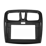 ISJRJF Montaje autoradio Radio de Coche Compatible con Renault Sandero Symbol Logan 2014+, Panel 2 DIN, Marco de 10 Pulgadas. Montaje Autoradio Marco(Frame)