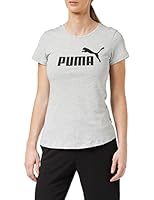 PUMA Women's ESS Logo Tee - Light Gray Heather, X-Small