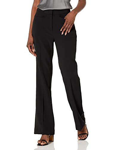 Calvin Klein Womens Work Wear Crepe High Waist Wide Leg Pants (Standard and Plus Size)