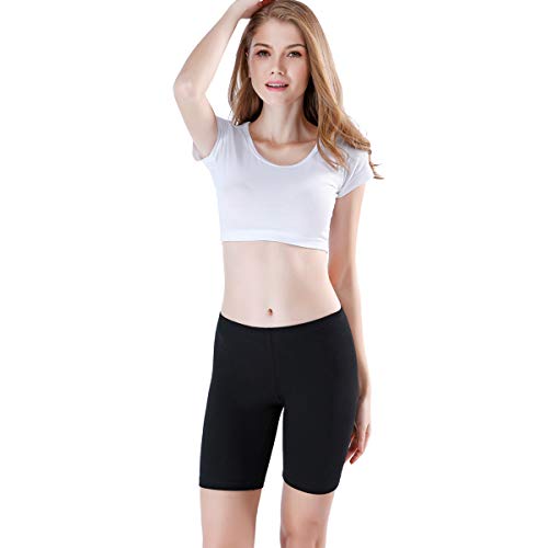 Image of wirarpa Women's Cotton Boy Shorts Underwear Anti Chafing Soft Biker Short Plus Boy Shorts Panties 4 Pack, Multicolor05-4 Pack