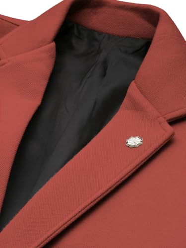 Image of SHOWOFFFF Men Solid Single Breasted Casual Blazer | Notched Lapel Full Sleeves Cotton Blazer for Mens | Slim Fit Regular Length Blazer for Men's