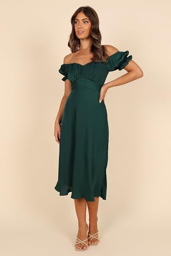 Petal & Pup Women's Mickenna Sweetheart Frill Midi Dress4