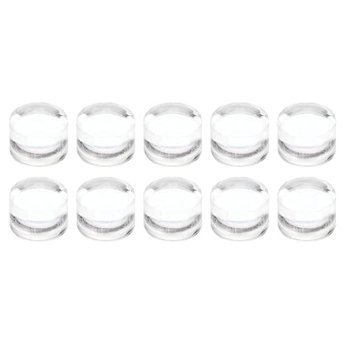 Image of PATIKIL Diameter 10.5mm Double Convex Lens, 10 Pcs Acrylic LED Optical Convex Condenser Lens for Physics Classrooms Labs, Transparent