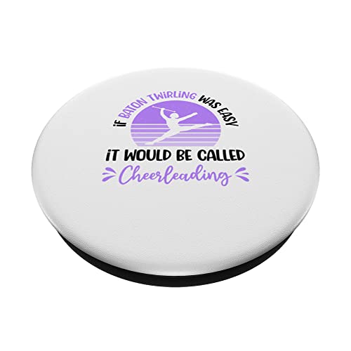 Majorette Twirler Baton Twirling PopSockets Swappable PopGrip, Black - Image 2