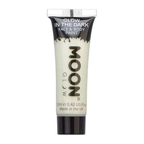 Moon Glow - Glow in the Dark Face & Body Paint - 12ml Invisible - Phosphorescent - Charge to Glow Cover