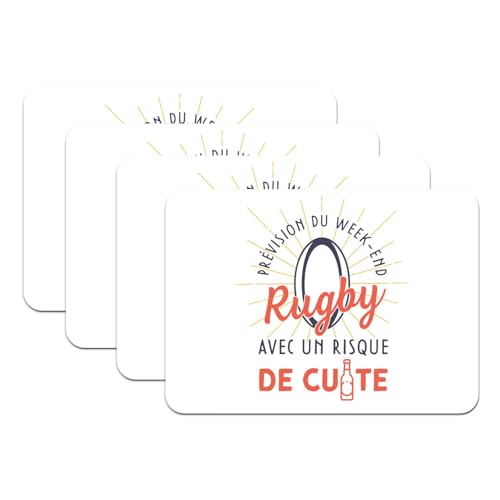 Set de table rugby grand format pour vos soirées apéro et matchs entre amis