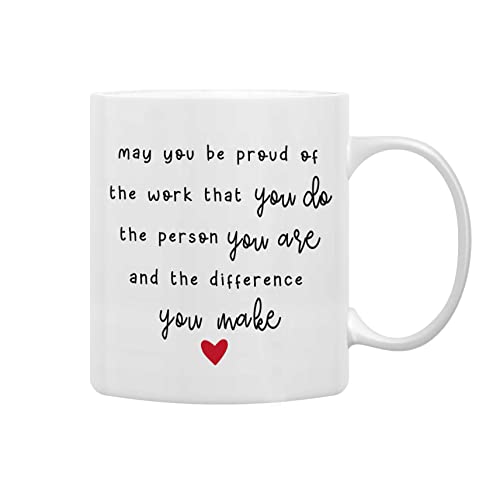 Taza de cerámica con frase inspiradora y asa en C 11 onzas miniatura 1