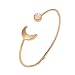 Produktbild Garispace Sonne und Mond Sterne Armband Metalllegierung Natürliche Schutz Armbänder Armreif Hand Zubehör Schmuck für Frauen(Gold)
