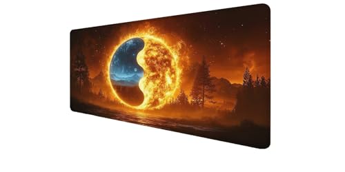 Tapete escritorio de 800x400mm con costuras reforzadas y diseño Sol D1-540