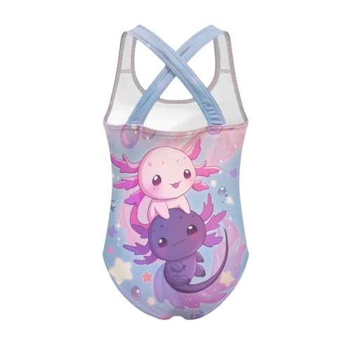 Image of WELLFLYHOM Girls Bathing Suits Size 5-14 One Piece Cross Back Swimsuit Sleeveless Full Coverage Swimwear for Beach Swimming