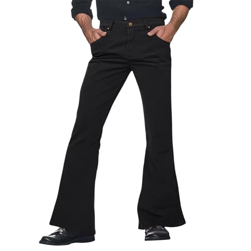 Pantalon à pattes d'eph disco pour homme style années 70 ajusté
