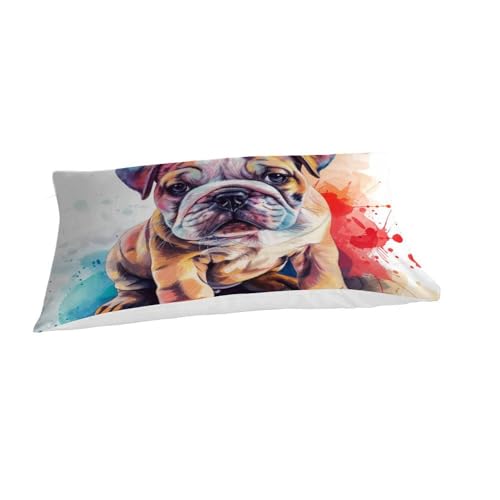 Parure de lit chien microfbre 135x200 2 pièces housse et taie