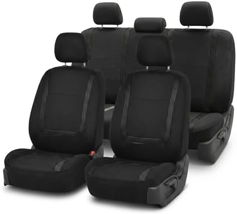 FH Group Car Seat Covers Full Set Cloth - Universal Fit Automotiv...