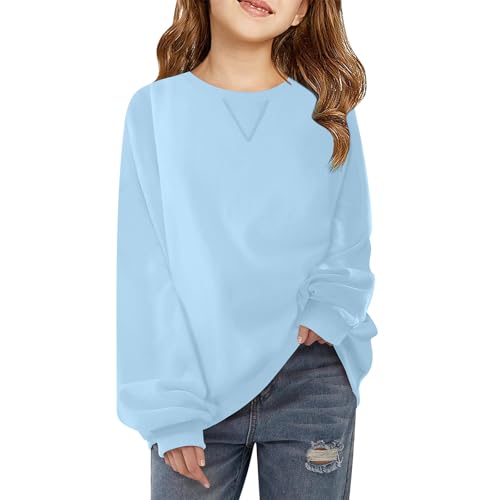 Oversized Girls Sweatshirts Pullover Long Sleeve Shirts Preppy Trendy Cute Hoodies Clothes 5-14 Years
