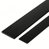 2 Stück flache Stangen aus schwarzem ABS-Kunststoff, 500 x 50 mm, Dicke 2–8, for DIY-Projekte und Kunsthandwerk(500x50x2mm)