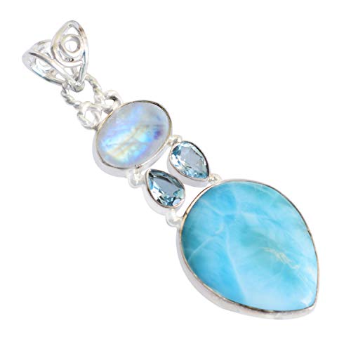 Pendentif topaze bleue argent 925 anti-ternissement pour retrouver éclat et élégance