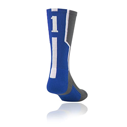 Twin City Player ID Sock (Single Sock) Graphite/Royal/White Medium