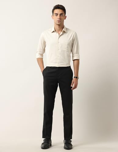 Image of Arrow Men's Checked Tapered Fit Trousers