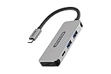 ULTRASCHNELL - Alle Anschlüsse des CN-384 USB-C Hub 4 Port unterstützen Datenübertragen mit 5 Gbit/s und bieten eine Leistung von 7, 5 W. Da er Bus-betrieben ist, wird kein externes Netzteil benötigt.