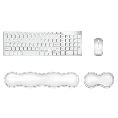 Support tapis de souris et clavier ergonomique antidérapant en silicone gel transparent